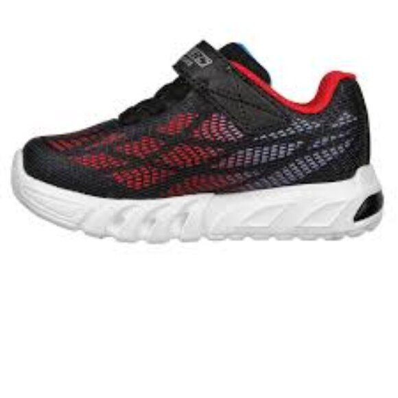 Skechers Size 3 Black and Red Sneakers with Modern Silhouette - Picture 4 of 6